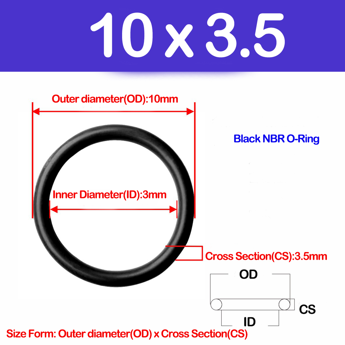 CS 3,5 mm, NBR O-Ring-Dichtung – Auto Repair Cs Bewertung und Preis